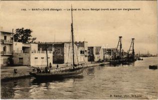 Saint Louis, Le Quai du fleuve Sénégal (nord) avant son élargissement / Senegal river quay (EK)