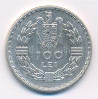 Románia 1932. 100L Ag "II. Károly" (londoni veret) T:1-,2 kis karc
Romania 1932. 100 Lei ...