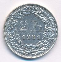 Svájc 1961. 2Fr Ag T:2 ph, ü. Switzerland 1961. 2 Francs Ag C:XF edge error, ding Krause KM#21