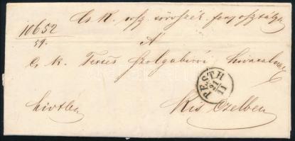 1859 Kézzel írt hivatalos levél Illés Rozália tolvaj ügyében