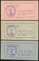 1939 3 db cserkész bálra szóló számozott jegy, 929. sz. Szent Mihály cserkészcsapat parancsnoksága, Rákosszentmihály bélyegzőjével
