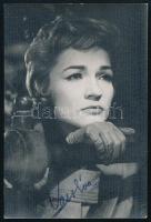 Vass Éva (1933-2019) színésznő aláírása az őt ábrázoló képen