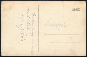 1927 Szederkényi vadászat emlékére, fotólap, hátoldalon feliratozva, 9×14 cm