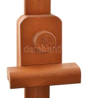 Professzionális festőállvány APA márkájú. Fa, réz. Felső képrögzítő kissé sérült. 180x52 cm