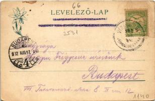 1902 Tátra, Tatry; Virágvölgy (Rózsavölgy), Blumental, Kvetnica; Vendéglő és Schweizi-ház (Svájci há...