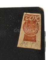 6 férőhelyes ezüst evőeszköz (kanál) tartó díszdoboz, Tok- és Díszműárukészítő KTSz, alján etikettel...