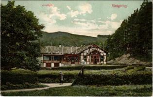 1909 Tátra, Tatry; Virágvölgy (Rózsavölgy), Blumental, Kvetnica; Vendéglő. Divald Károly műintézete 2143-1909. / restaurant (EK)