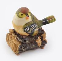 Csiripelő madárka, műgyanta figura, elemes, hangot ad ki, működik, 13x8x13 cm