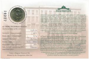 2003. 20Ft Cu-Ni-Zn "Deák Ferenc" elsőnapi veret "10227" sorszámú emléklapon T:1...