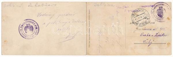 1919 Dobsina, Dobschau; Dobsinai jégbarlangi telep, szálloda. Falvi Jenő kiadása. 2-részes kihajthat...