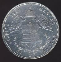 1869GY. F. 1Ft Ag "angyalos" T:3+/2-