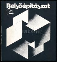 1974 Belsőépítészet '74 kiállítás. Szerk.: Hajduné Kovács Anikó. Bp., 1974, Iparművészeti Tanács-Magyar Képzőművészek Szövetsége. Benne fekete-fehér fotókkal, a kiállítók ismertetésével. Kiadói papírkötés.