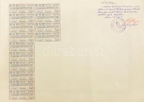 Hajdúböszörmény 1924. "Hajdúböszörményi Kötszövőgyár Részvénytársaság" 25 részvénye összes...