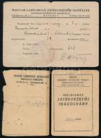 1949 Magyar Labdarúgó Játékvezetők Testülete ideiglenes játékvezetői igazolvány + egyéb iratok