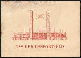 1936 A berlini olimpiai sportcsarnok és egyéb létesítmények ismertető füzete térképpel, ázásnyomokkal, 16p