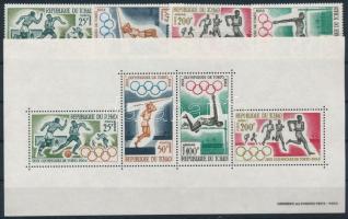 1964 Nyári Olimpiai Játékok, Tokió sor + blokk Mi 120-123 + Mi 1