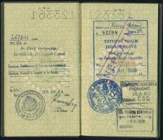 1941 Magyar Királyság által kiállított fényképes útlevél / Hungarian passport