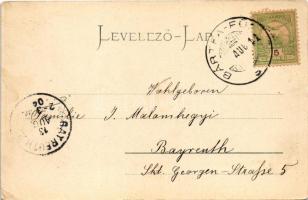 1904 Bártfa, Bártfafürdő, Bardejovské Kúpele, Bardiov, Bardejov; Széchenyi szálloda. Eschwig Ede F. ...