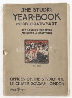 1909 "The Studio" year book of decorative art 1909. London, 1909, "The Studio." Angol nyelven. Rendkívül gazdag szecessziós képanyaggal illusztrált. Kiadói papírkötés, a borító sérült és részben elvált a könyvtesttől.