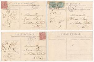 Le Coiffeur - 6 db RÉGI (1905 előtti) romantikus motívum képeslap: szerelmes páros sorozat / 6 pre-1...