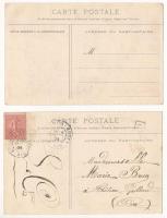 Le Coiffeur - 6 db RÉGI (1905 előtti) romantikus motívum képeslap: szerelmes páros sorozat / 6 pre-1...