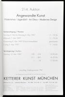 Vegyes aukciós katalógus tétel, 3 db, közte: Ketter Kunst München 214, BÁV 73. művészeti aukció, Sot...