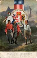 1921 Volnost - Rovnost - Bratrství / Liberty, Equality, Fraternity Czechoslovak patriotic propaganda (EB)
