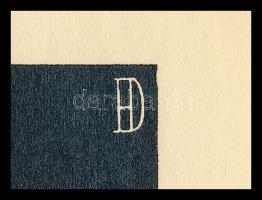 cca 1933 Dallos Hanna (1907-1944): "Jöjjön el a te országod", fametszet, papír, jelzett a ...