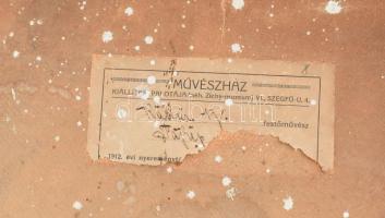 Kádár Béla (1877-1956): Táj. Akvarell, papír, jelzés nélkül, hátoldalán a Művészház 1912. évi töredé...