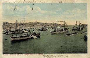 Grand Harbour King´s birthday salute