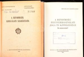 1972 A rendőrség fegyverhasználati joga és kötelessége, szolgálati használatra, kiadja: BM Tanulmány...