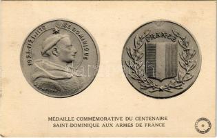 1923 Médaille Commémorative du Centenaire Saint-Dominique aux Armes de Frances / French military medal (EK)