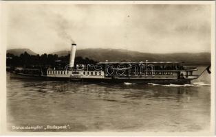 Donaudampfer BUDAPEST / DDSG BUDAPEST oldalkerekes gőzhajó / SS BUDAPEST sidewheeler steamship