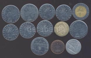 Kis vegyes fémpénz tétel, 13db, olasz, angol, indiai, benne beváltható nominál, kis fémdobozban T:2,2/3