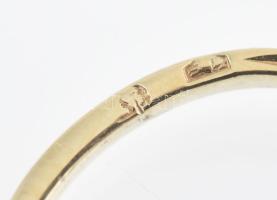 Arany (Au/14k) gyűrű kolumbiai smaragddal, méret: 53, bruttó: 1,6 g