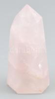 Rózsakvarc kristály, h: 9,5 cm