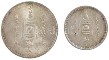 Mongólia 1925. 50M Ag + 1T Ag T:2,2- patina, karc
Mongolia 1925. 50 Möngö Ag + 1 Tögrög Ag C:XF,VF ...