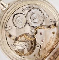 Doxa nagyméretű vasutas zsebóra, fém tokban, sérült számlappal. 8 napos, jelzett szerkezettel, hátol...