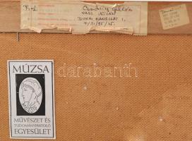 Gödi Vass István (1941-): Dunai hangulat I. Olaj, farost, jelzett, hátoldalán Képcsarnok Rt. kissé s...