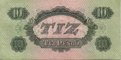 1944. 10P "V.H." T:II+ Csak egyszer hajtva! + 1946. 100.000BP T:I