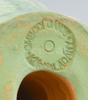 Népi csali kancsó, figurális kerámia, jelzett: Ombodi János Körösladány, kopásokkal, mázhibákkal, m:...