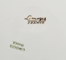 6 darab Limoges tányér, porcelán, jelzett, kopásnyomokkal, d: 25 cm