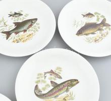 6 személyes halas készlet, jelzett: Bavaria, hibátlan