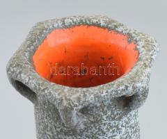 Pesthidegkúti retro kerámia váza. Mázas kerámia jelzés nélkül, hibátlan. 29 cm