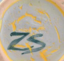 Zs jelzéssel retro kerámia váza. Mázas kerámia jelzett, hibátlan. 29 cm
