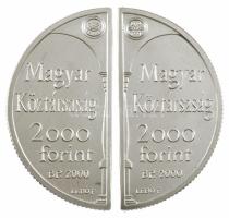 2000. 2000Ft Ag "Lórántffy Zsuzsanna / Sárospatak" (2xklf) tanúsítvánnyal, összehajtogatot...