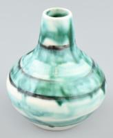 Retró kerámia váza, jelzett, hibátlan, m: 10,5 cm