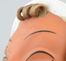 Imperial Thomasch bécsi kerámia fej, fali, jelzett, hibátlan, 24,5x15cm