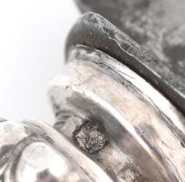 Ezüst (Ag) nyelű brüsszeli gesztenye vágó, jelzett, h: 17 cm (Gyűjtői ritkaság!!!)