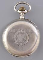 Ezüst (Ag) tokos Breventé S.G.D.G. stopperes, kronográfos óra, működik, kis számlap sérüléssel, jelz...